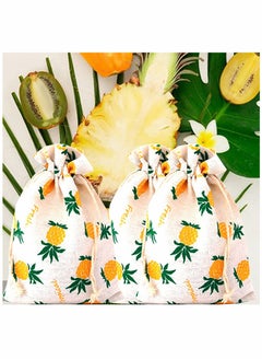 SYOSI Pineapple Gift Treat Bags Drawstring Gift Bag Pineapple Favor Bag for Wedding Bridal Shower Birthday Party Hawaiian, Summer Beach Tropical Party Decorations  - Image 4