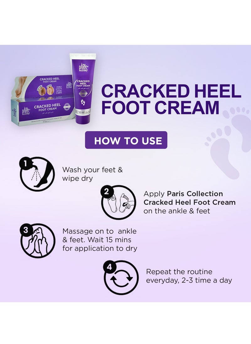 Paris Collection Cracked Heel Foot Cream Unisex 50gms  - Image 3
