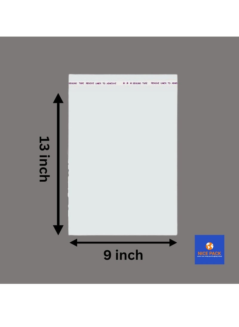 Nice Pack 9 X 13 inches 120 Count(approx) Resealable Plastic Cellophane Bags for Packaging A4 Paper, Clothes, Shoes, Cosmetics and Gift Items  - Image 2