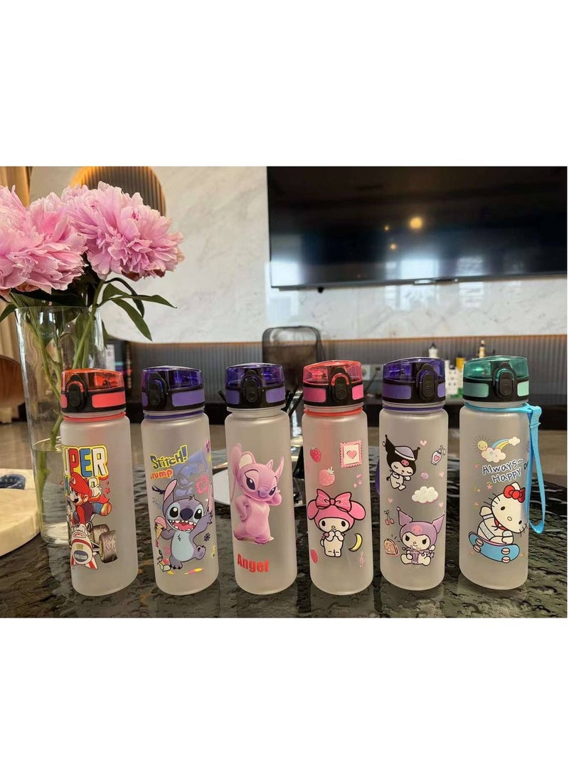 Generic - The water and juice bottle has distinctive and different shapes with a tightly closed lid and shalimo, excellent shock-resistant material, free of Bisphenol A. - Image 1