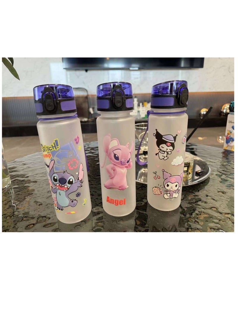 Generic - The water and juice bottle has distinctive and different shapes with a tightly closed lid and shalimo, excellent shock-resistant material, free of Bisphenol A. - Image 1