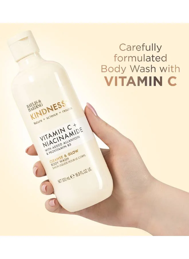 Baylis & Harding Baylis and Harding Kindness+ Vitamin C and Niacinamide Cleanse and Glow Luxury Body Wash 500ml