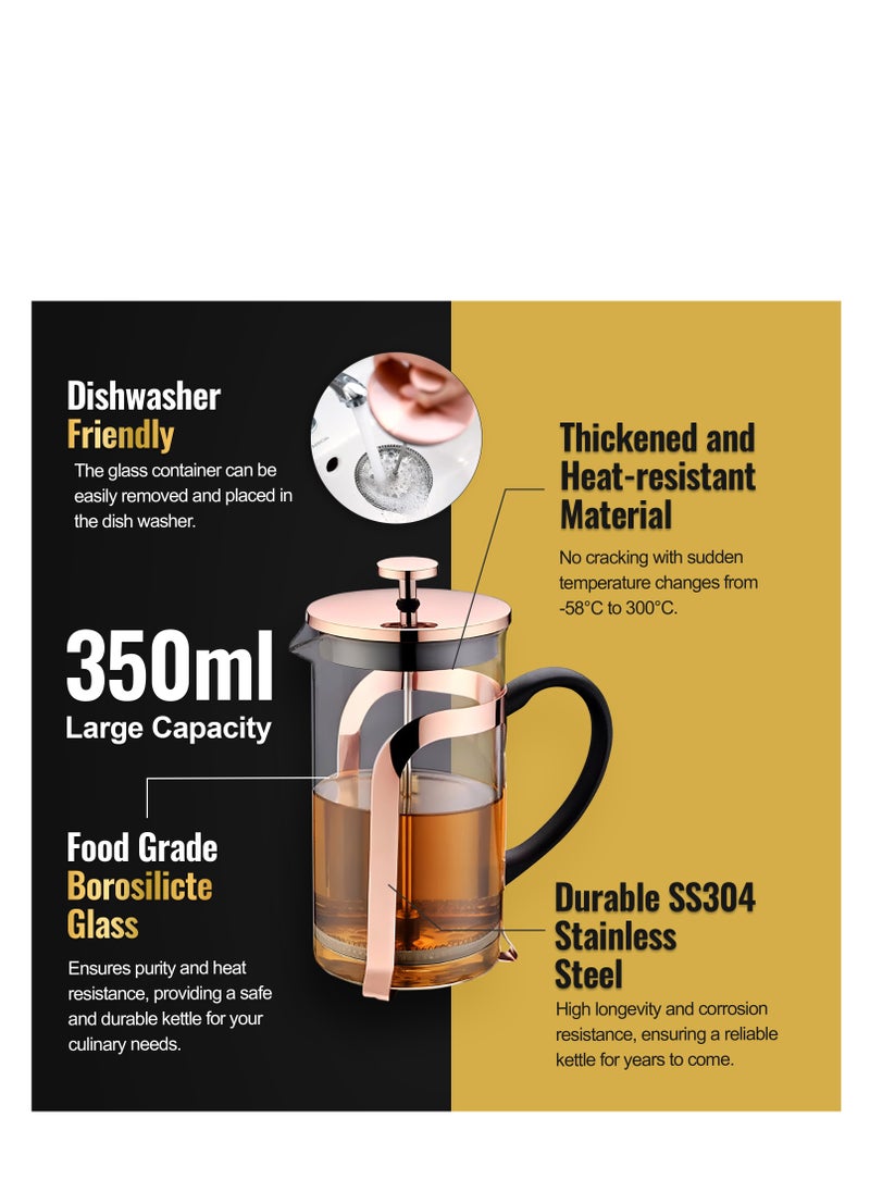 UPSCALE Large 350ml Coffee French Press Plunger Brewer Pot  - Image 5