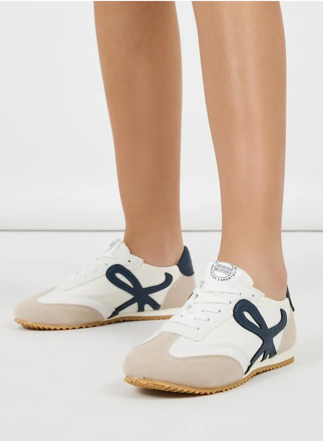 Styli Contrast Panel Low Top Sneakers