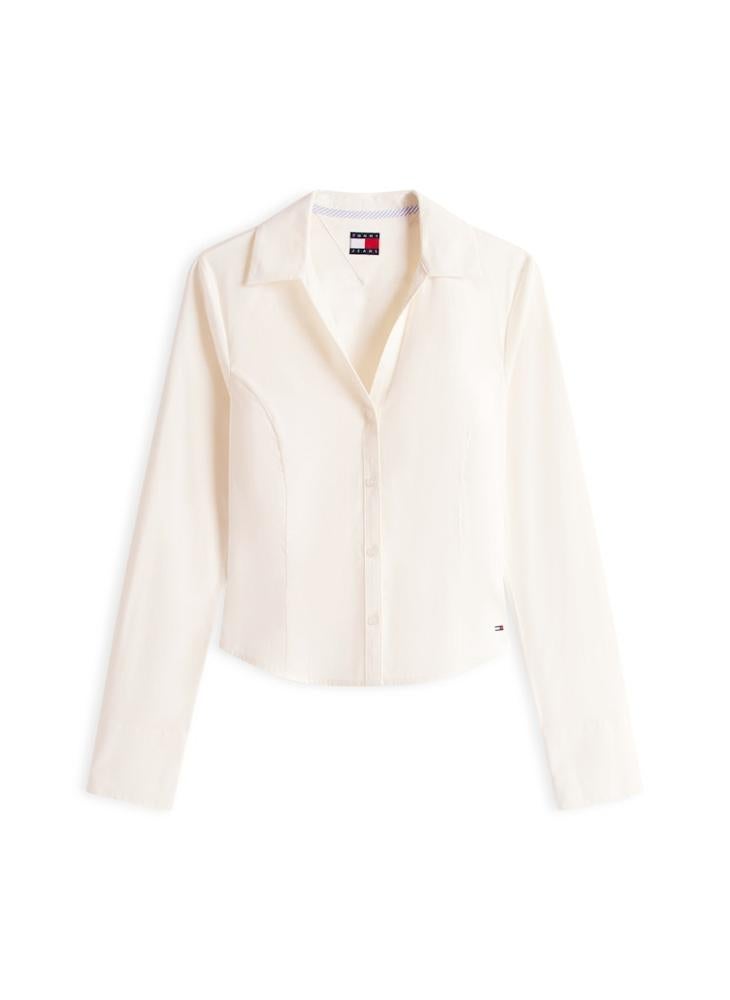 TOMMY JEANS Logo Long Sleeve Baby Fit Shirt - Image 5
