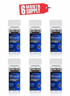 Minoxidil 5% Scalp Solution - 6-Month Pack for Men's Hair Regrowth (6pcs)