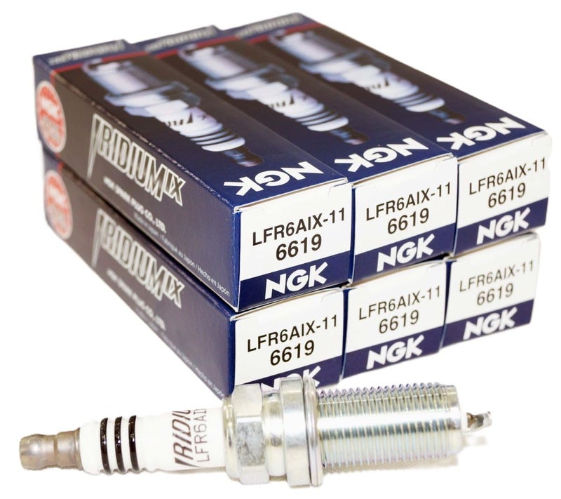 NGK 6619 Iridium Spark Plugs LFR6AIX-11-6 PCSNEW - Image 1