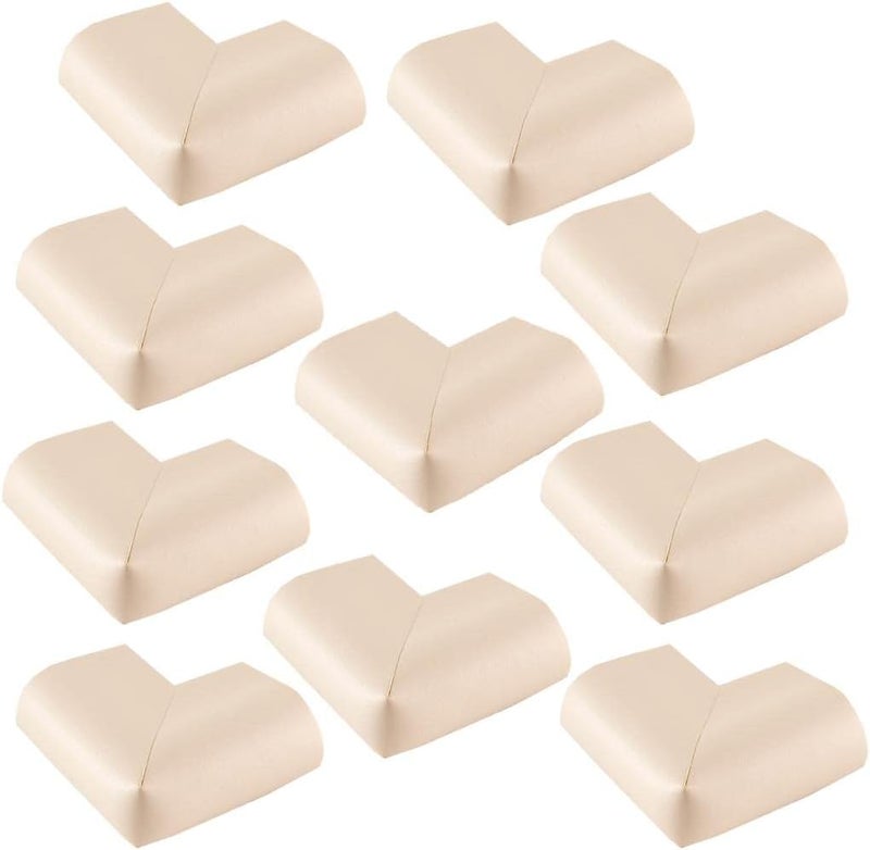 كلاراكو واقيات زوايا الطاولات الزجاجية، واقيات زوايا الأثاث تحمي الطفل من الإصابات الحادة، بيج، 55×55×8 مم - Image 5