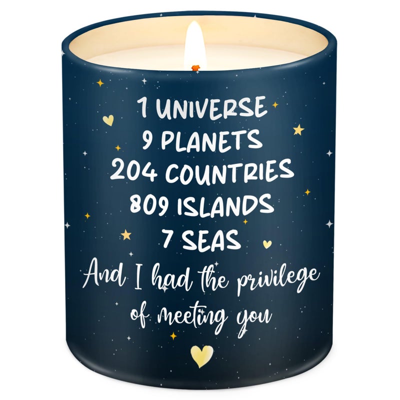 OASSIE Valentines Day Gifts for Him Her Women Men - Long Lasting Vanilla Lavender Candle 10 oz - Anniversary Wedding Birthday Gifts for Men Women Boyfriend Girlfriend Husband Wife Couples Friends - Image 1