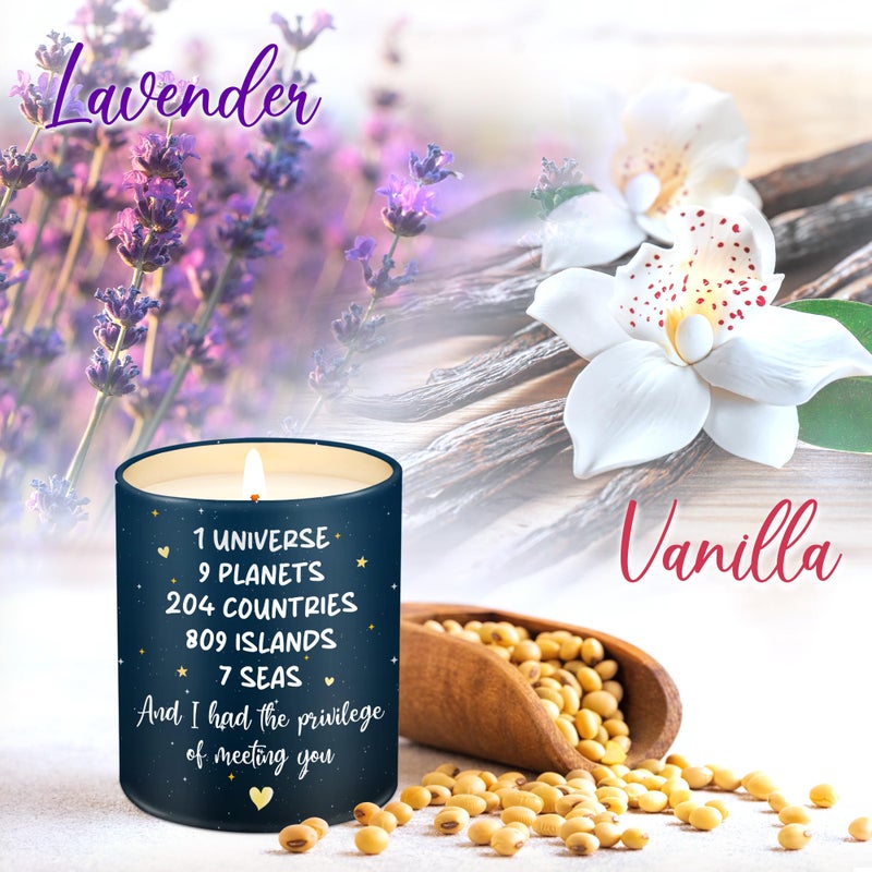 OASSIE Valentines Day Gifts for Him Her Women Men - Long Lasting Vanilla Lavender Candle 10 oz - Anniversary Wedding Birthday Gifts for Men Women Boyfriend Girlfriend Husband Wife Couples Friends - Image 2