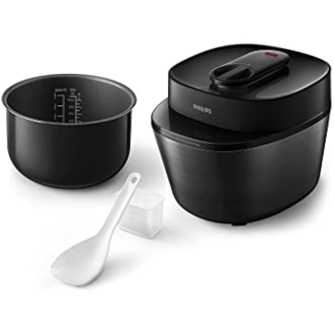 فيليبس طباخ الكل في واحد مضغوط سعة 5 لتر بشاشة لمس رقمية وبرامج طهي محددة مسبقًا HD215156 أسود - Image 3