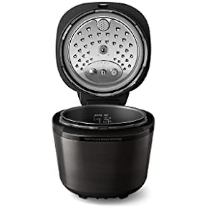 فيليبس طباخ الكل في واحد مضغوط سعة 5 لتر بشاشة لمس رقمية وبرامج طهي محددة مسبقًا HD215156 أسود - Image 2