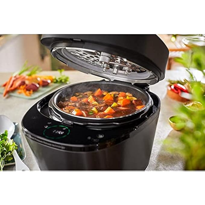 فيليبس طباخ الكل في واحد مضغوط سعة 5 لتر بشاشة لمس رقمية وبرامج طهي محددة مسبقًا HD215156 أسود - Image 5