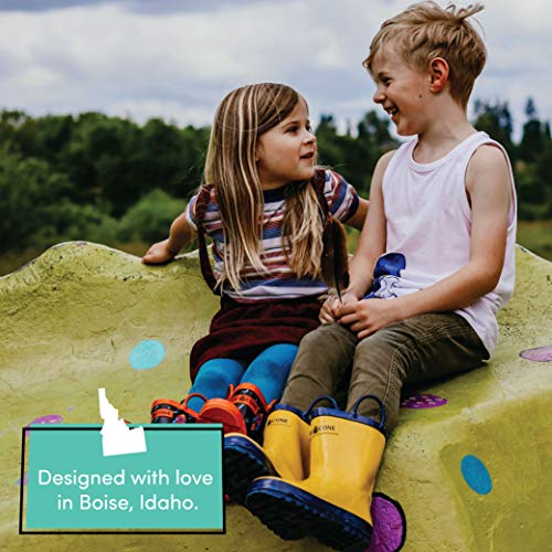LONECONE Lone Cone Rain Boots with Easy-On Handles in Solid Colors for Boys and Girls, Play-Proof Flexible Rubber, Durable Non-Slip Treads, Kid-Friendly for Hours of Joy - Classic Yellow, 8 Toddler - Image 3