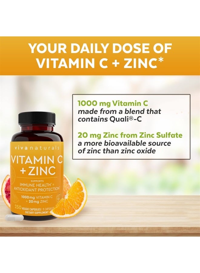 Viva Naturals Vitamin C + Zinc, 250 Veggie Capsules  - Image 5