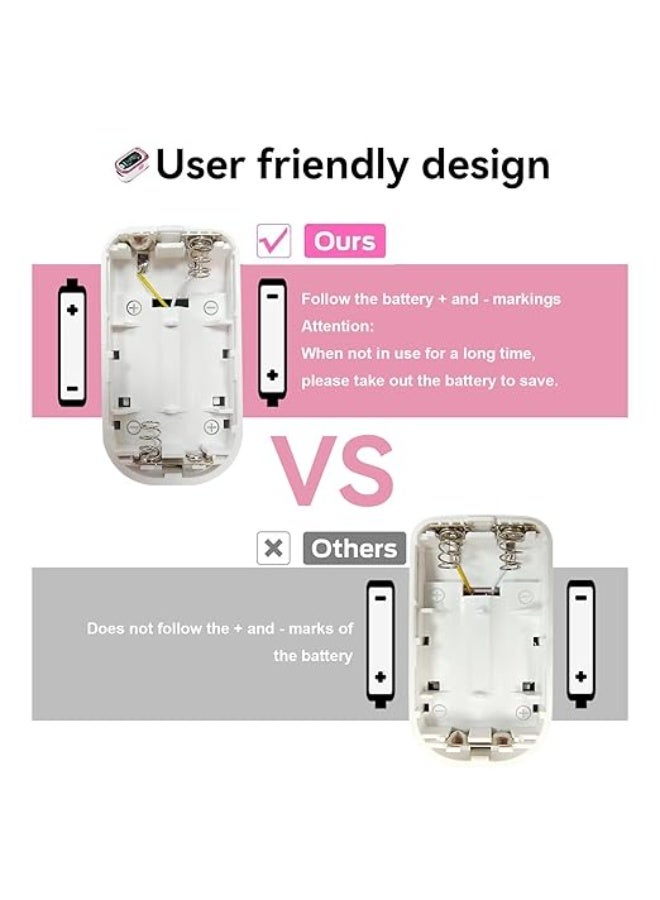 جهاز قياس نسبة الأكسجين – عرض 4 بيانات، قياس النبض والتنفس، دقيق ومحمول (زهري) - Image 2