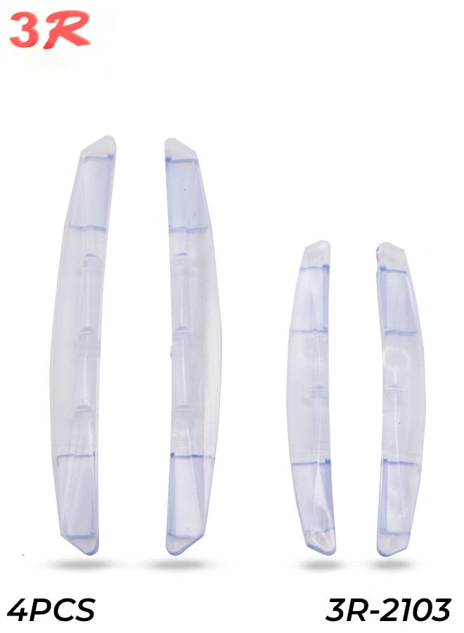 3 ار 4 قطع من واقيات حواف أبواب السيارة الشفافة المضادة للتصادم وشرائط الصدمات - واقي عالمي من الخدوش لمقابض الأبواب والحواف ومرايا الرؤية الخلفية (2 كبير و2 صغير) - Image 1