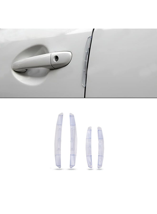3 ار 4 قطع من واقيات حواف أبواب السيارة الشفافة المضادة للتصادم وشرائط الصدمات - واقي عالمي من الخدوش لمقابض الأبواب والحواف ومرايا الرؤية الخلفية (2 كبير و2 صغير) - Image 3
