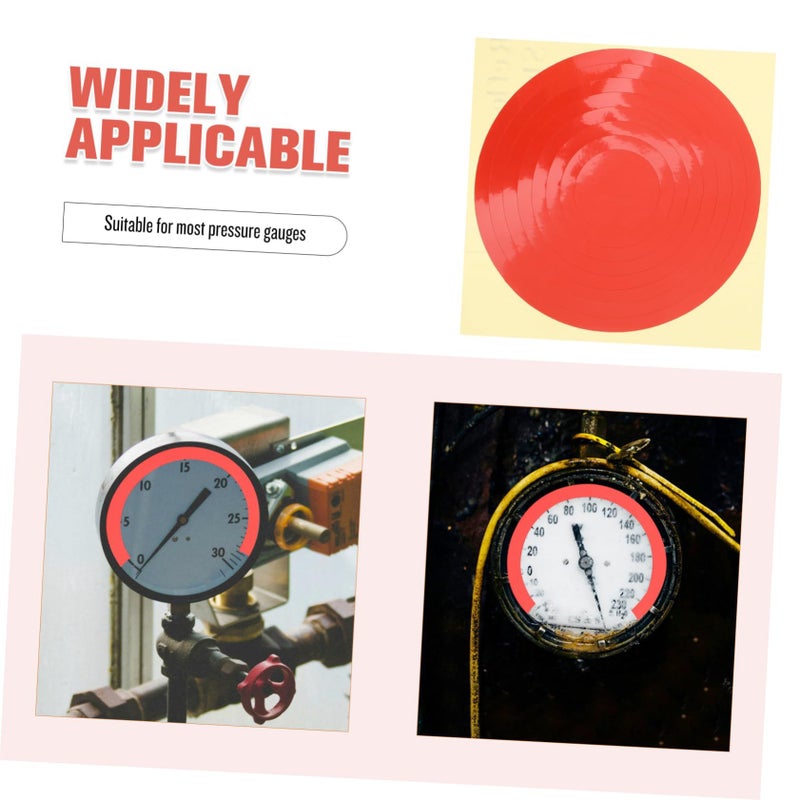 15 Sheets Pressure Gauge Decals Adhesive Identification Sticks For Accurate Measurement Durable And Easy Read Workplace Use Blue Red - Image 4