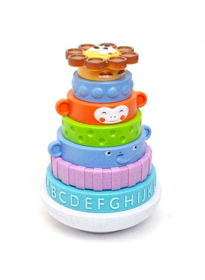 BOLEY Boley Roo Crew: Stacking Rings - 8 Pieces, Baby & Toddler Sensory Toy, Animal, Colors & ABC Developmental Educational Activity Toy, Preschool Ages 2+ - Image 1