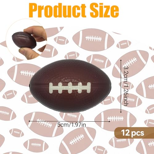 Urspasol 123060Pack Mini Football Stress Balls Soft Foam Football for Kids Small Squeeze Sport Balls Party Decorations Favors Goodie Toy Anxiety Relief Hand Exercise School Rewards 60 - Image 5