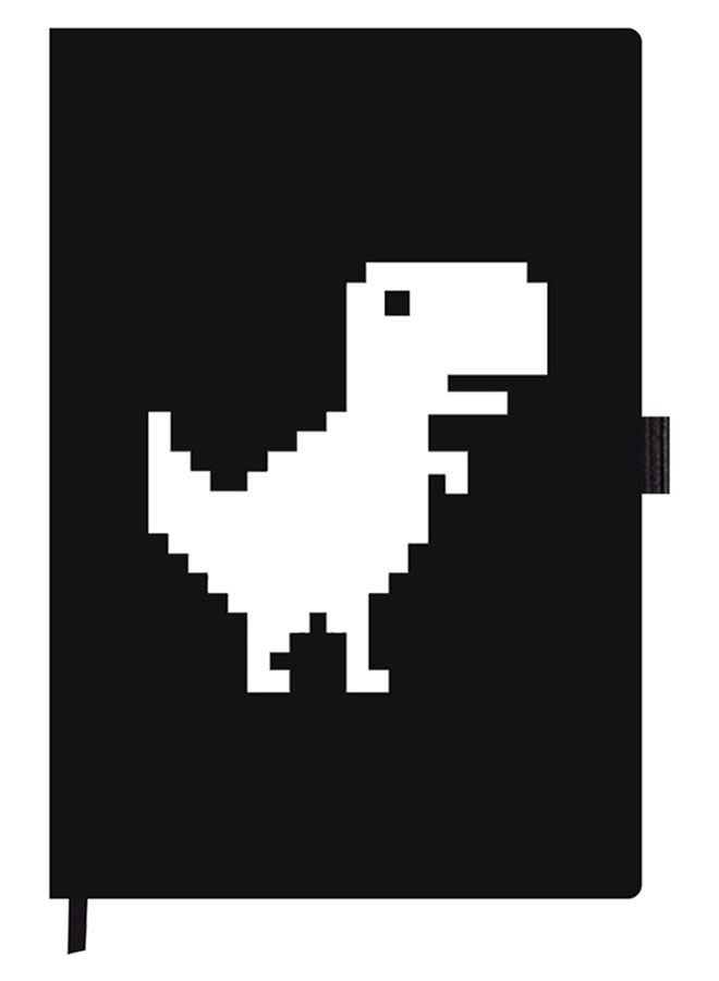 Theodor Designer A5 Thick Black Hardcover Notebook Offline Dino - Image 1