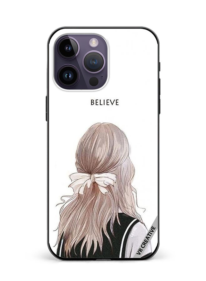 VR CREATIVE Protective Case Cover For Apple iPhone 16 Pro Max Believe With Girl Design Multicolour