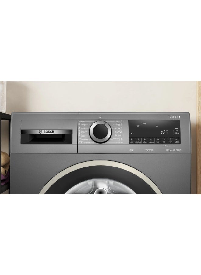 BOSCH Series 4 washing machine, frontloader fullsize 9 kg , Cast iron grey WGA244Z1EG WGA244Z1EG Graphite - Image 2