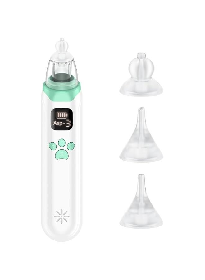 Electric Nose Aspirator for Toddler,Nasal Aspirator for Baby, Baby Nose Sucker, Automatic Nose Cleaner with 3 Silicone Tips, 3 Adjustable Suction Level, Music and Light Soothing Function