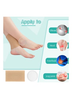 Generic Cross Ankle Gel Sleeve Padded Skate Socks Protector Pads Support Brace Pad Skateboard Accessories for Skating Riding Ski Protection Foot 4 Pieces  - Image 3