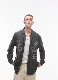 TOPMAN Embroidered Regular Fit Shirt  - Image 1