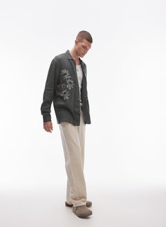 TOPMAN Embroidered Regular Fit Shirt  - Image 4