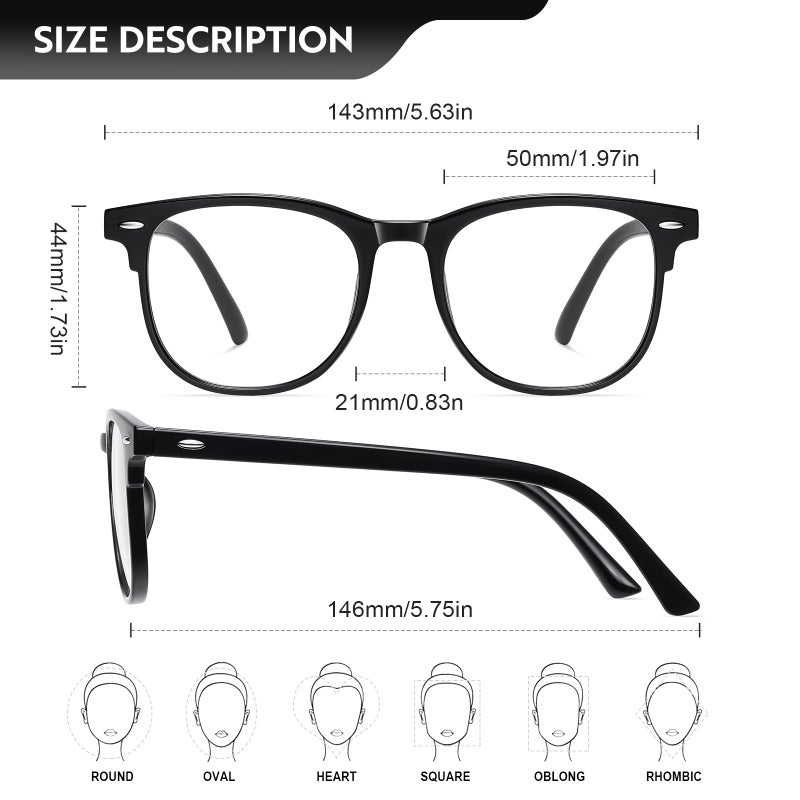 Zehexa Reading Glasses For Women Men Lightweight Blue Light Blocking Readers Computer Eye Glasses Frames - Anti Glare Uv Fashion Cheaters 1.5 - Image 2
