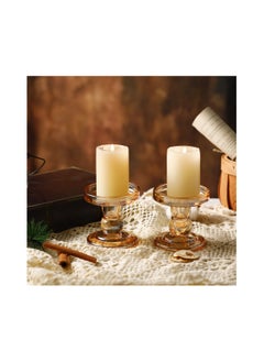 SYOSI Gold Glass Candle Holder for Pillar Taper Candlestick Holders Decorative Set of 3 Formal Events Wedding Holiday DéCor Table Centerpiece Decoration  - Image 2