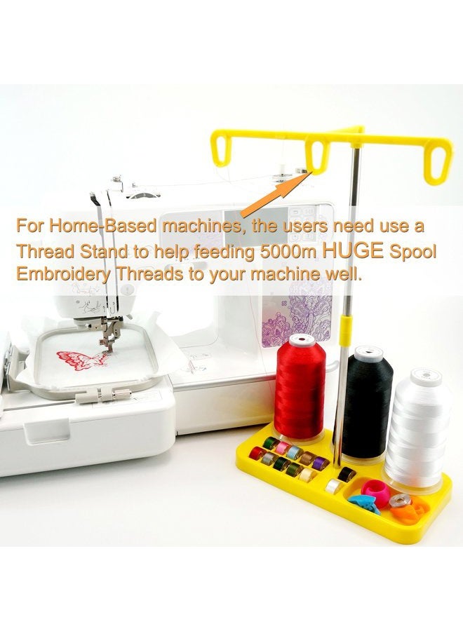 New brothread s - 40 Options- Various Assorted Color Packs of Polyester Embroidery Machine Thread Huge Spool 5000M for All Embroidery Machines -3xBlue - Image 3