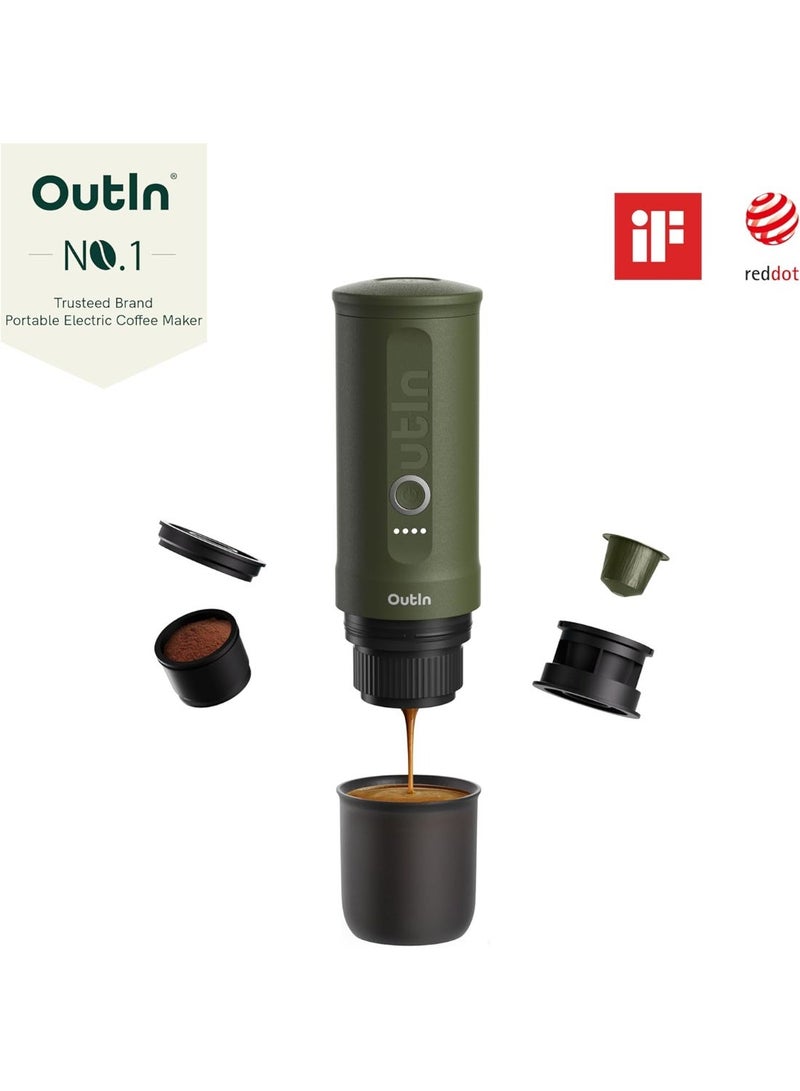 OutIn Nano Portable Electric Espresso Machine with Carrying Bag, Travel Coffee Maker for Camping, Car Coffee Maker Self-Heating with USB-C, With Ground Coffee & NS Capsule for RV, Hiking, Office - Image 3
