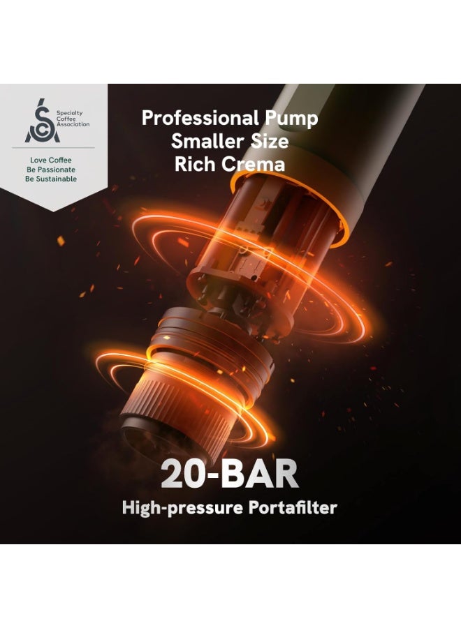 OutIn Nano Portable Electric Espresso Machine with Carrying Bag, Travel Coffee Maker for Camping, Car Coffee Maker Self-Heating with USB-C, With Ground Coffee & NS Capsule for RV, Hiking, Office - Image 4