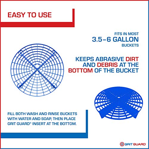 Grit Guard The Original Blue Bucket Insert - 10" Diameter Car Wash Bucket for Car Washing, Detailing Compatible with 3.5, 4, 5 and 6 Gallon Buckets - Image 4