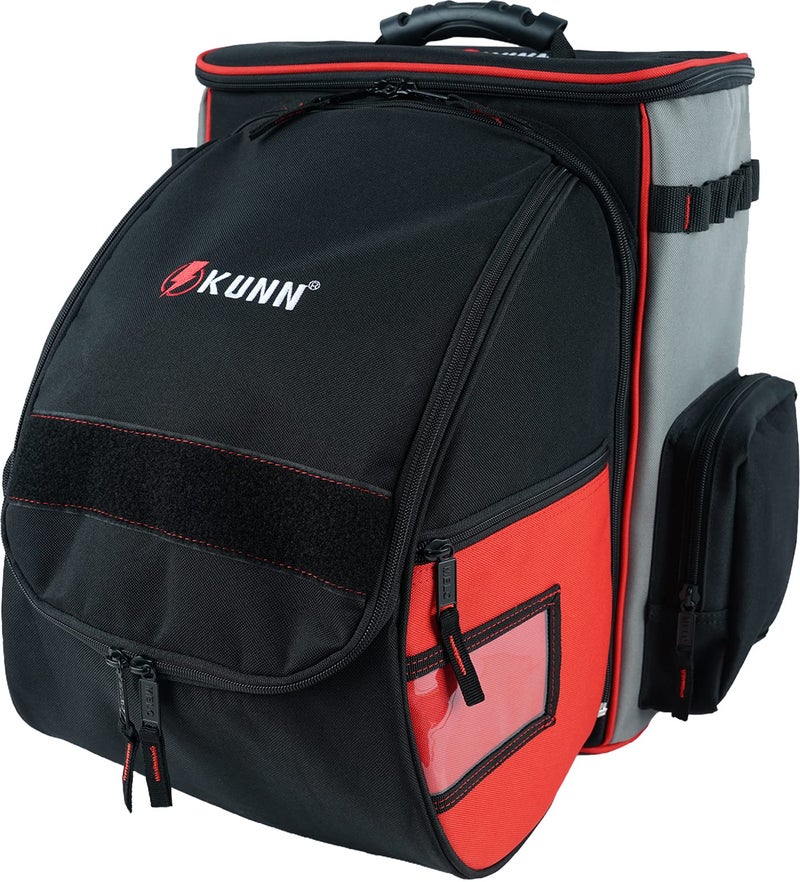 KUNN WeldingBackpack with Detachable HelmetBag Durable Comfortable Tool Backpack for Storing and Transporting Welding EquipmentRed