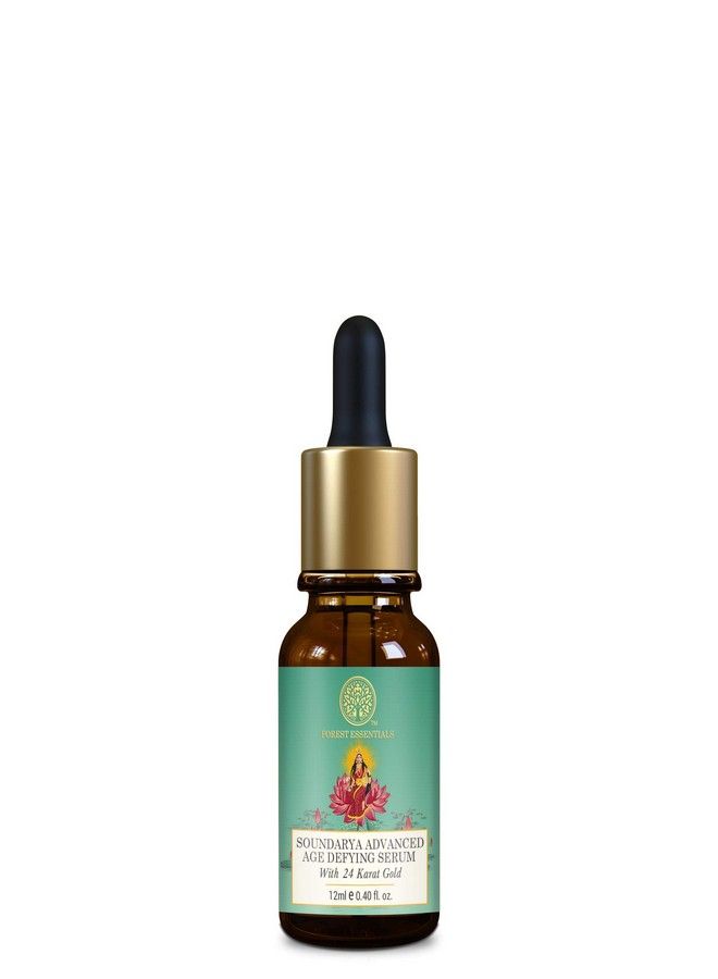 Forest Essentials Soundarya Advanced Age Defying Serum|With 24 Karat Gold|Unisex Night Facial Serum - Image 1