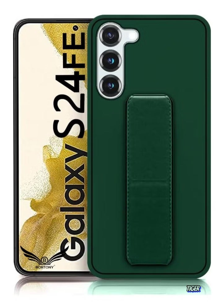 TIGER Samsung Galaxy S24 FE Case Cover – Magnetic Car Holder, Silicone Grip, Horizontal & Vertical Kickstand, Wrist Strap, Full Protection Case for Samsung Galaxy S24 FE - Image 1