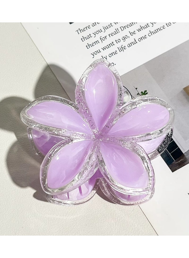 Sky Shine 18 Pcs Flower Hair Clips Set | 6 Big & 12 Small Floral Hair Claws | Elegant Pastel Hair Accessories for Women & Girls - Image 3