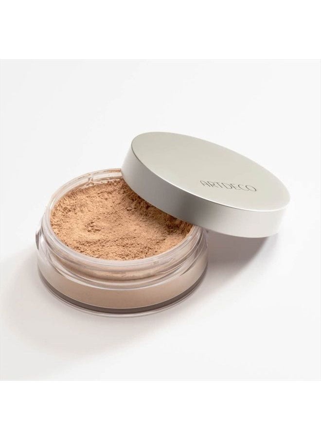 ARTDECO Mineral Powder Foundation - honey – loose setting powder for a smooth & matte finish - medium coverage - perfect for sensitive & oily skin - makeup with zinc & magnesium - vegan - 0.53 Oz  - Image 2