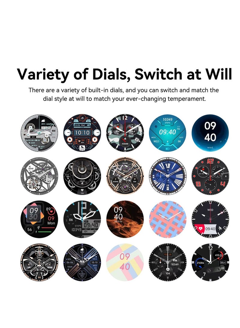 رولستيمي ساعة ذكية للرجال مع معدل ضربات القلب ، الأكسجين في الدم ، مراقبة النوم ، آي بي 67 مكالمات بلوتوث للماء ، تعقب اللياقة البدنية الرياضة ساعة ذكية لالروبوت دائرة الرقابة الداخلية - Image 5