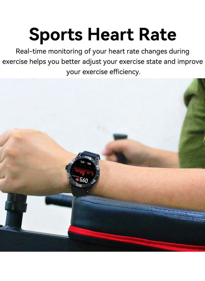 RollsTimi  - Men's Smartwatch with Heart Rate, Blood Oxygen, Sleep Monitor, IP67 Waterproof Bluetooth Calls, Fitness Tracker Sports Smart Watch for Android iOS - Image 1