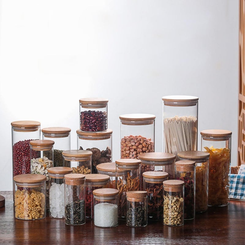 Glass Sealed Jars with Lids 450ml 2pcs Food Storage Canisters Airtight Glass Containers for Kitchen Pantry Tea Candy Storage - Image 4