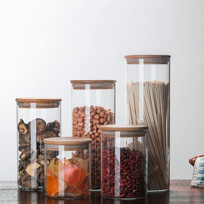 Glass Sealed Jars with Lids 450ml 2pcs Food Storage Canisters Airtight Glass Containers for Kitchen Pantry Tea Candy Storage - Image 5