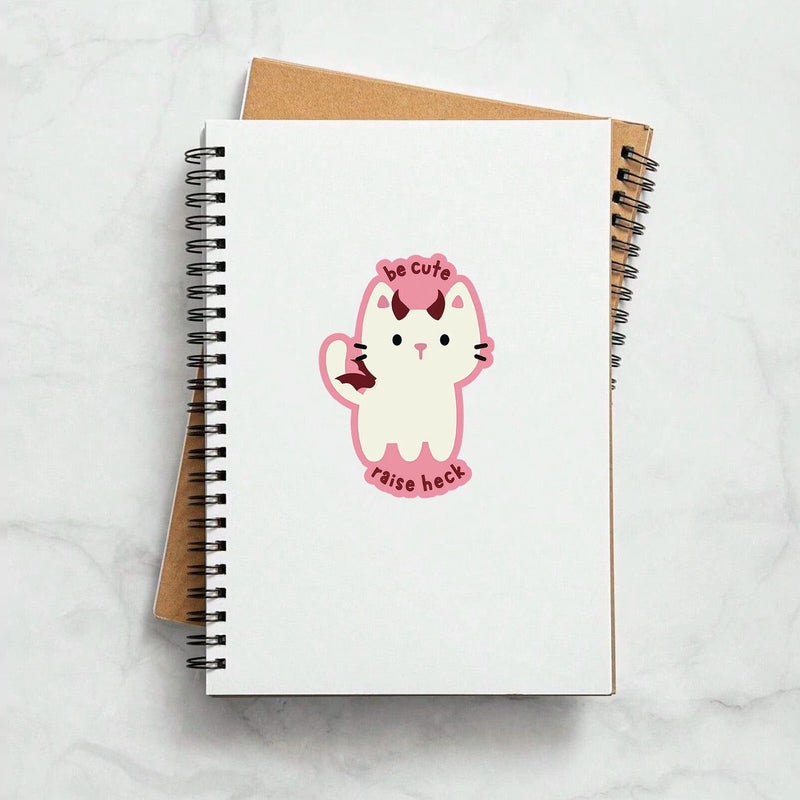 Multicolor 3 Inch Devil Cat PVC Sticker Cute And Edgy Decal Strong Adhesive - Image 3
