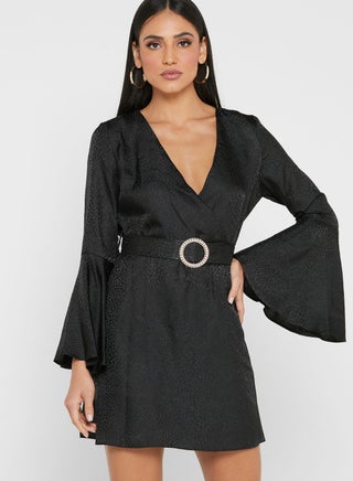 Belted Flared Sleeve Dress - pzsku/Z347983D6E60952E3B4D3Z/45/1746746881/4d946c91-3627-4d61-b1ea-e8bbf90d8b5a