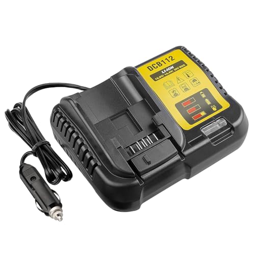 BTRUI DCB112 لشاحن بطارية ديوالت للسيارة، بديل لبطارية ديوالت 12V 20V و 60V ماكس ليثيوم أيون للاستخدام في السيارة، مدخل الشحن 12V/24V قابس ولاعة السجائر - Image 1